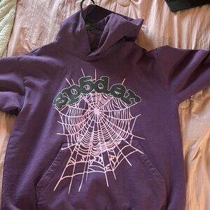 Purple SPIDER hoodie Size Large. Wore once way too big.